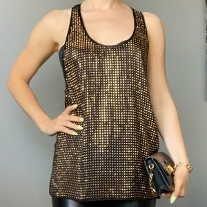 L’Agence Silk Drop Armhole Sleeveless Top Black